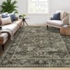 Washable Vintage Floral Living Room Rugs, Distressed Print Non Slip Bedroom Carpet, Retro Accent Large Dining Room Kitchen Rugs for Home Office - 3 of 4