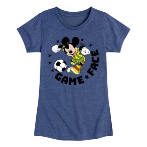Girls' - Disney - Game Face Soccer Fitted Short Sleeve Graphic T-Shirt - 1 of 4