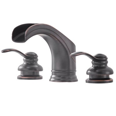 BWE 8 in. Waterfall Widespread 2-Handle Bathroom Faucet
