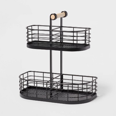 Oceanstar 2-tier Storage Kitchen Wire Basket Stand, Black : Target