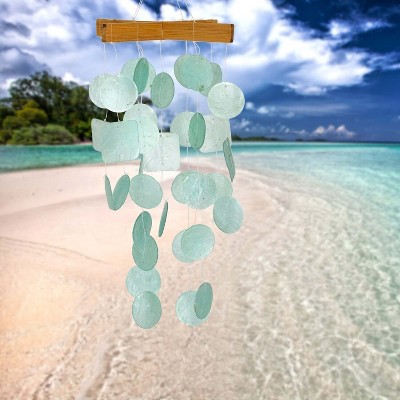 Woodstock Wind Chimes Asli ArtsÃ‚Â® Collection  Mini Capiz Chime  12'' Wind Chime for Outdoor Patio Garden Decor