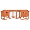 vidaXL Outdoor Rabbit Hutch with Run Red and White Solid Fir Wood - 2 of 4