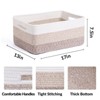 Aoibox Large Storage Baskets for Shelves Woven Rope Organizer Bins for Closet Clothes Blankets Toys 17x13x7.5 2 Pack - 2 of 4