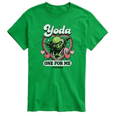 Star Wars Valentine Yoda One For Me Short Sleeve Graphic T-Shirt - Green - 4 X-Large