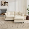 SeaCamel Cloud Ottoman, Modern Sectional, Living Room Bedroom & Apartment, Comfy Double Layer, Breathable Chenille, Beige - 4 of 4