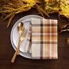 Russet Harvest Woven Plaid Napkins, Set of 8 - 17x17 - Elrene Home Fashions - 2 of 4