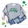 Simply Sage Market Women's Graphic Sweatshirt Cursive Lucky Clover St. Patrick's Day - 2 of 2