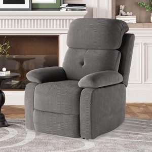 Lirago,Compact Recliner Sofa for Small Spaces - Gray Upholstery with Padded Cushion - 1 of 4