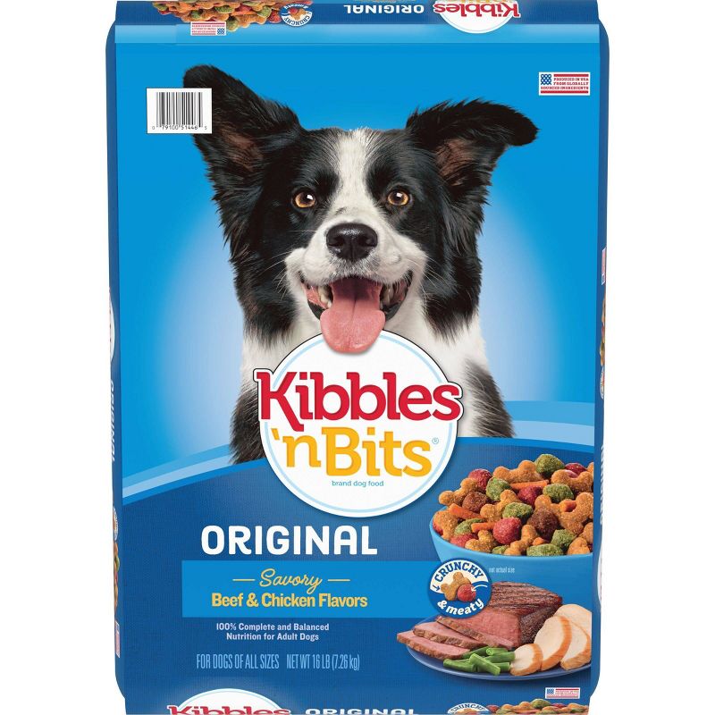 Kibbles 'n Bits Original Savory Beef & Chicken Flavors Adult Complete & Balanced Dry Dog Food, 1 of 7
