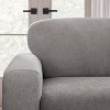 Sure Fit 2pc 96" Wide Cedar Stretch Textured Sofa Slipcover Gray: Elastic Fit, Indoor Use, Pet Friendly - image 2 of 4