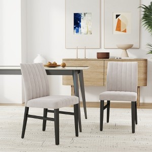 Roundhill Furniture Wendell Contemporary Upholstered Dining Chairs, Set of 2 - 1 of 4