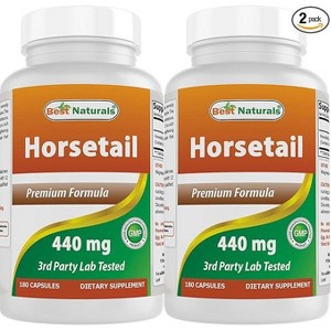 2 Pack Best Naturals Horsetail 440 mg 180 Capsules - 1 of 4
