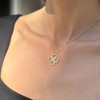 Adornia 14k Gold Plated Heart-Shaped Pave Clover Necklace - 2 of 3