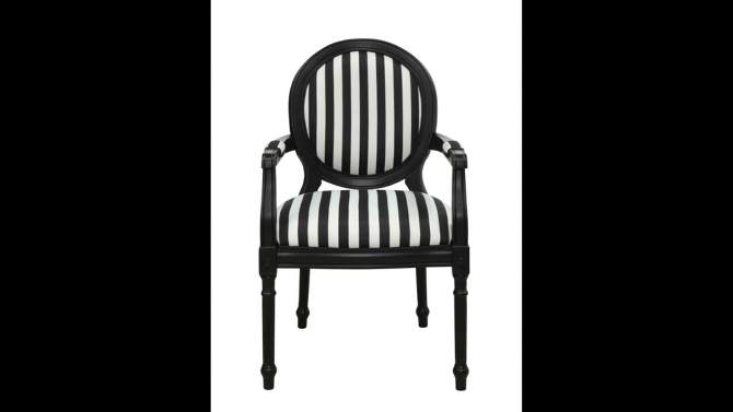Forsythe Accent Chair Black/White- Treasure Trove Accents, 2 of 7, play video
