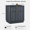 SinCiDo Modern 23"Fluted Nightstands Set of 2 with Charging Station, 2 Storage Drawers Bedside Tables for Bedroom, Living Room - 3 of 4