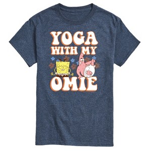 Men's - SpongeBob SquarePants - Yoga With My Omie Spongebob and Patrick Short Sleeve Graphic T-Shirt - 1 of 4