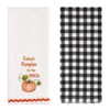 The Lakeside Collection Autumn Harvest Embroidered Set of 2 Kitchen Towels - Cutest Pumpkin - 3 of 4