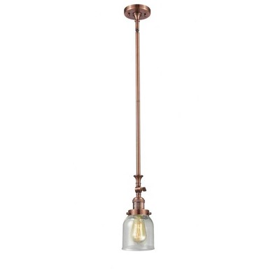Bell - 1 Light Stem Hung Tiltable Mini Pendant In Industrial Style-14 Inches Tall and 5 Inches Wide