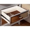 miBasics Reina 2 Drawer Nightstand Silver: Glam Style with Mirror Finish & Metal Glides - 4 of 4