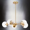 Urban Ambiance Luxury Minimalist Indoor Chandelier,  5-7/8''H x 28"W x 28''D,  Brushed Bronze Finish, UHP4448 - 3 of 4