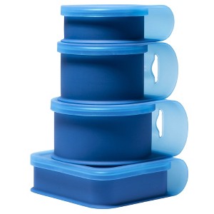 Silipint: Silicone Go Go Bowls: Set Of 4: Deep Pool - Sizes: 10, 20, 30 oz - 1 of 4