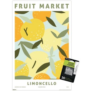 Trends International Reinders: Fruit Market - Limoncello Unframed Wall Poster Print Clear Push Pins Bundle 14.725" x 22.375" - 1 of 4