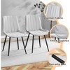 KTMBDW Upholstered Dining Chairs Set of 4, Modern PU Leather Dining Room Kitchen Side Chair with Padded Seat & Metal Legs, Restaurant/Cafe - 3 of 4