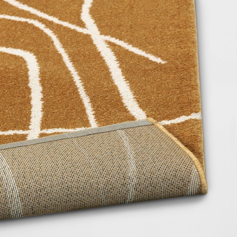 Abstract Lines Rug Mustard - Threshold™, 4 of 5