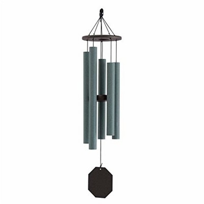38" Solar Singer Black and Gray Metal Wind Chime