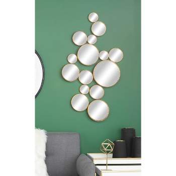 Metal Bubble Cluster Wall Mirror Gold - CosmoLiving by Cosmopolitan