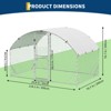 Heavy-duty walk-in chicken coop, large poultry cage with waterproof UV-resistant cover and round top design, suitable for backyard - 2 of 4