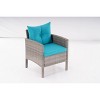 GODEER 6pc Wicker Outdoor Conversation Set - 2 of 4