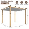Outdoor Pergola Metal Gazebo with Retractable Canopy - 2 of 4