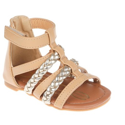 bebe Toddler Girls' Sandals - Open Toe Flat Sandals Comfy Summer Flats for Toddler and Little Kids