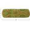Storied Home Cotton Velvet Embroidered Bolster Pillow, Green - 2 of 4