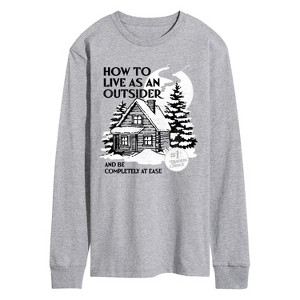 Men's - Instant Message - How To Live As An Outsider- Men's Long Sleeve Graphic T-Shirt Long Sleeve Graphic T-Shirt - 1 of 4