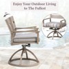 Crestlive Products Patio 2pc Swivel Chairs Aluminum Frame with Wood Grain Finish 360° Swivel Outdoor Dining Chairs with Sunbrella Cushion - 4 of 4
