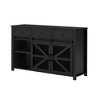 Bella Depot 55'' Sliding Barn Door Sideboard Storage Cabinet with 3 Drawers, Adjustable Shelves - 4 of 4