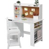 Acekool Kids Study Desk Set with Adjustable Chair, Bookshelf & Bulletin Board - Wooden Writing Table for Ages 3-8 - 2 of 4