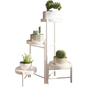 Indoor Metal Tiered Plant Stands, Folding Flower Display Holders Rack Shelf for Corner, Porch, Garden, Balcony, Living Room - 1 of 4