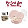 Smarty Had A Party Pink Flat Round Plastic Wedding Set - 60 Sets - 3 of 4