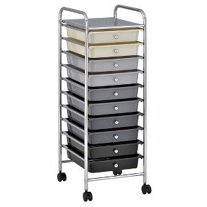 ECR4Kids Rolling Storage Cart with Drawers and Locking Casters, Utility Bin Organizer - 1 of 4