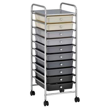 ECR4Kids Rolling Storage Cart with Drawers and Locking Casters, Utility Bin Organizer