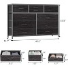 Black Wide 10 Drawer Dresser,TV Stand Entertainment Center Fabric Storage Dressers Drawers for Bedroom, Hallway, Nursery, Closets - 2 of 4