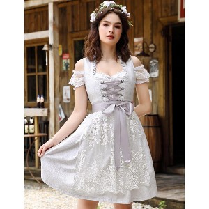 MISSKY Costumes 3 Pcs Dress Women's Dress for  Traditional Carnival Outfits - 1 of 4