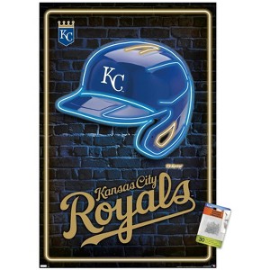 Trends International MLB Kansas City Royals - Neon Helmet 23 Unframed Wall Poster Prints - 1 of 4