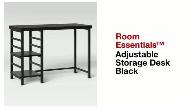 Adjustable Storage Desk Black - Room Essentials&#8482;, 2 of 12, play video