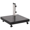 vidaXL Parasol Base Black Granite, Stainless Steel Medium - 2 of 4