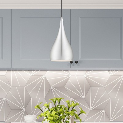 Elegant Mini Spades Pendant Light in Brushed Aluminum