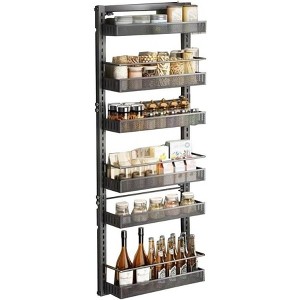 6-Tier Over-the-Door Kitchen Organizer Rack ,Adjustable Heavy Duty Metal Pantry Storage Shelves with Detachable Baskets,Hanging Rack for Kitchen - 1 of 4